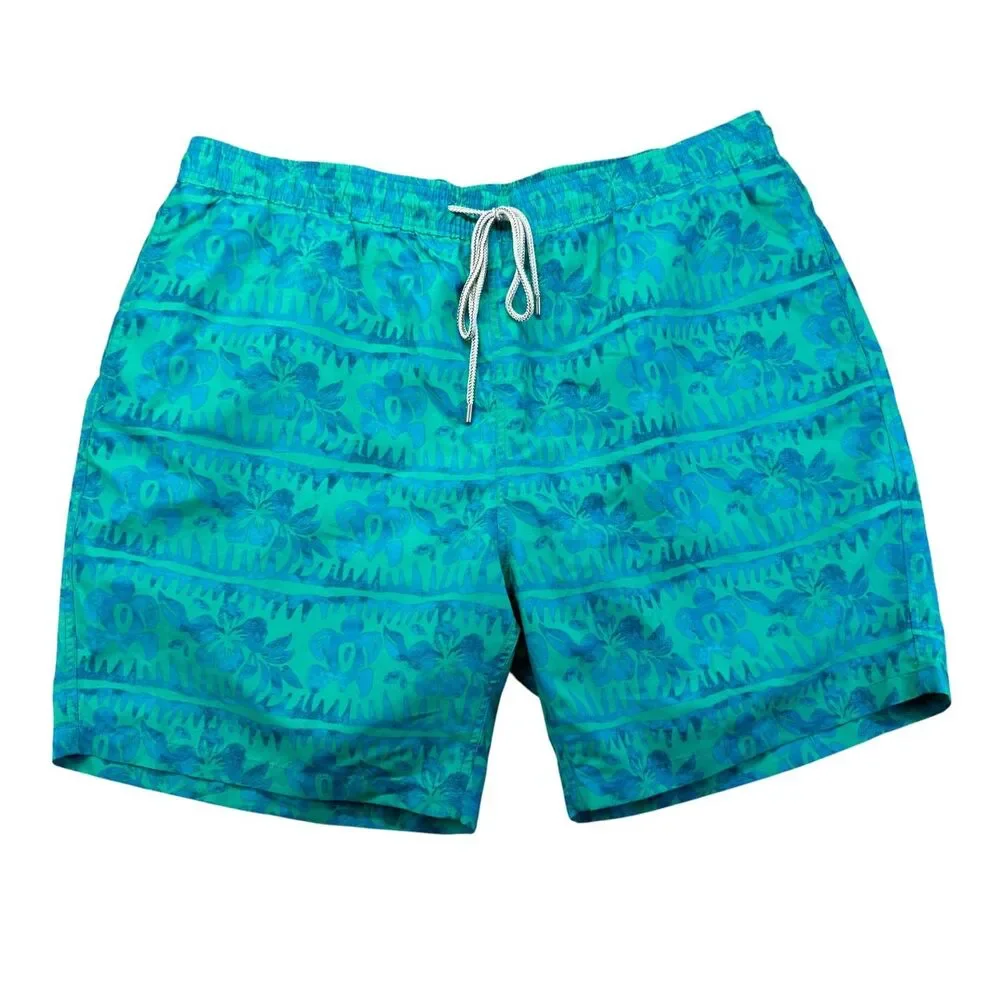 Kirkland Signature Swim Shorts Men's Extra Extra Large Blue Orange LOT of 2 NWT